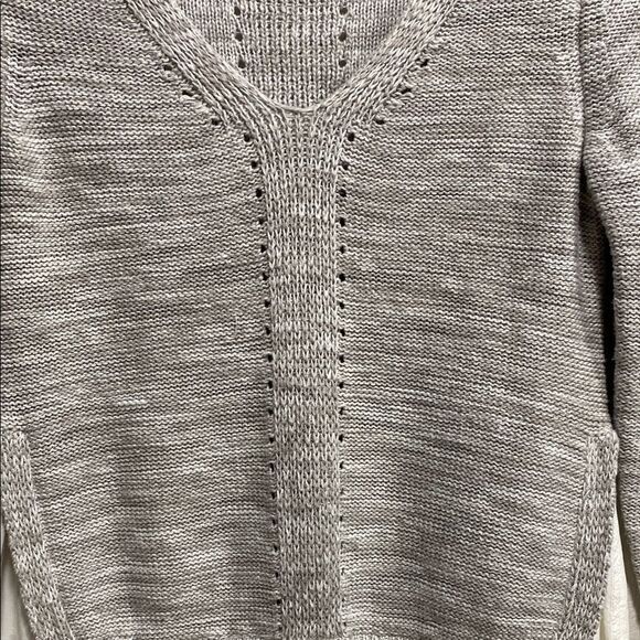 Moth Anthropologie Gray Knit‎ & White Blouse Layered Two in One Top | XS - Picture 7 of 12